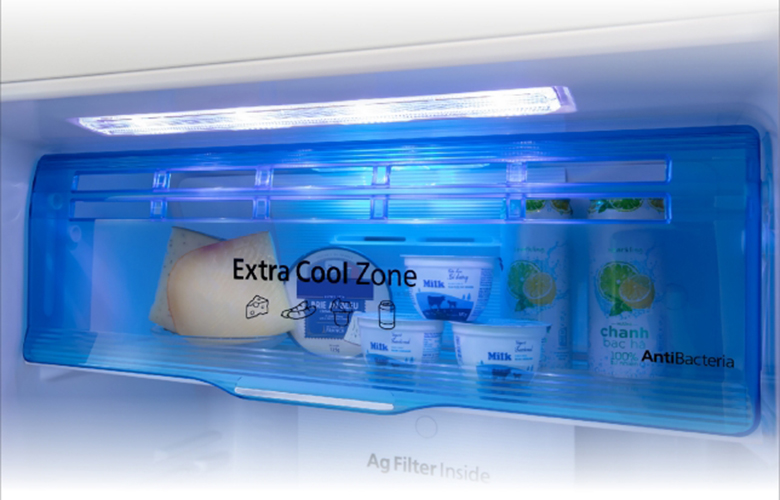 Tủ lạnh Panasonic Inverter 268 lít NR-TV301VGMV có ngăn extra cool zone ướp lạnh nhanh