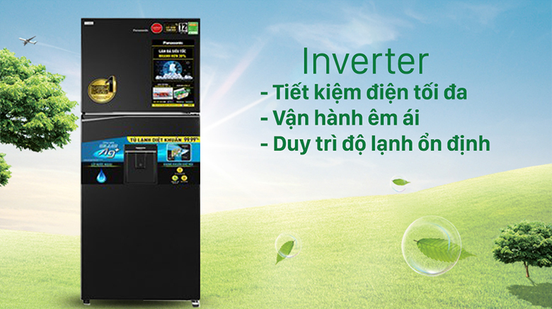 Tủ lạnh Panasonic Inverter 366 lít NR-TL381GPKV vận hành êm