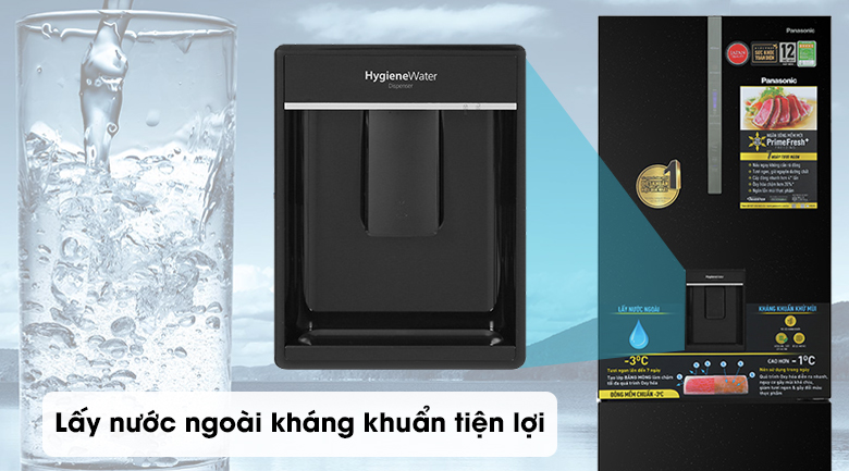 Tủ lạnh Panasonic Inverter 417 lít NR-BX471GPKV - lấy nước ngoài Tủ lạnh Panasonic Inverter 417 lít NR-BX471GPKV - lấy nước ngoài