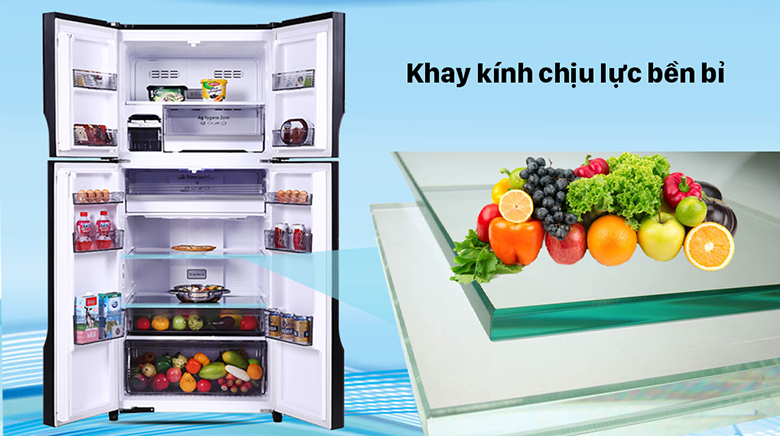 Tủ lạnh Panasonic Inverter 550 lít NR-DZ601VGKV có khay kính chịu lực