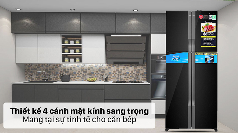 Tủ lạnh Panasonic Inverter 550 lít NR-DZ601VGKV mặt gương