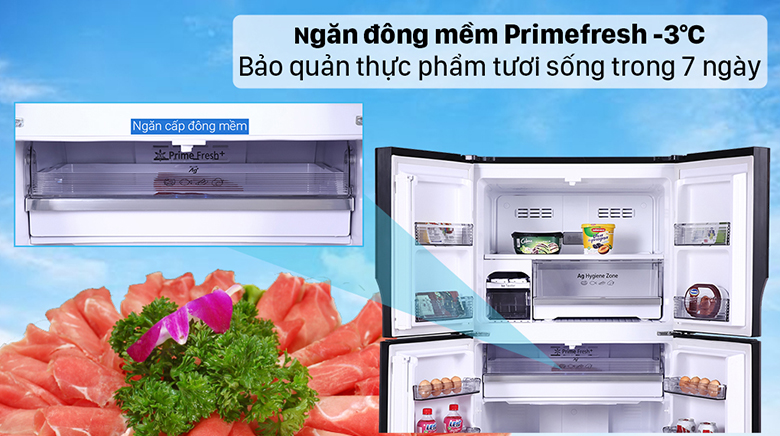 Tủ lạnh Panasonic Inverter 550 lít NR-DZ601VGKV có ngăn đông mềm -3 độ c