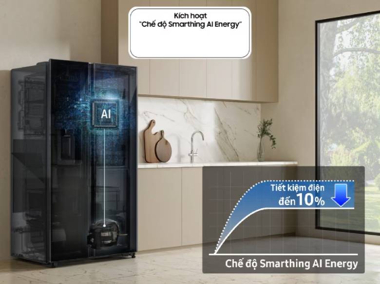Tủ lạnh Samsung Inverter 615 lít Side By Side RS90F65D2FSV - Kết nối thông minh SmartThings