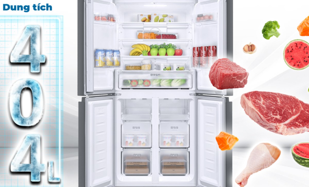Tủ lạnh Sharp Inverter 362 lít Multi Door SJ-FX420V-SL - Ngăn đá
