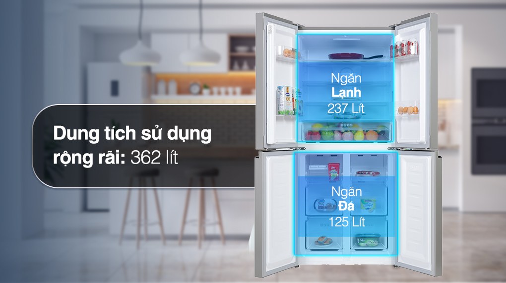 Tủ lạnh Sharp Inverter 362 lít Multi Door SJ-FX420VG-BK - Ngăn đá