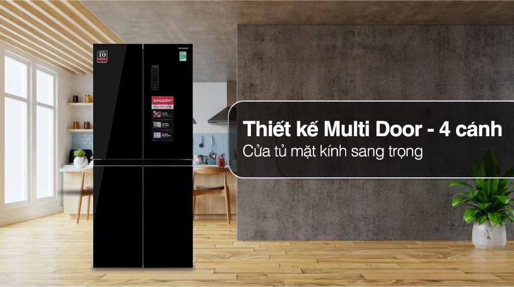 Tủ lạnh Sharp Inverter 362 lít Multi Door SJ-FX420VG-BK - Tổng quan thiết kế
