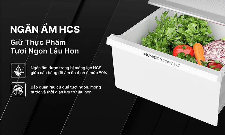 Tủ lạnh Aqua Inverter 569 lít AQR-S633XA(SL) ngăn rau giữ ẩm