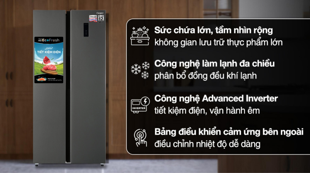 tổng quan - Tủ lạnh Aqua Inverter 469 lít Multi Door AQR-M536XA(GB) tổng quan - Tủ lạnh Aqua Inverter 469 lít Multi Door AQR-M536XA(GB)