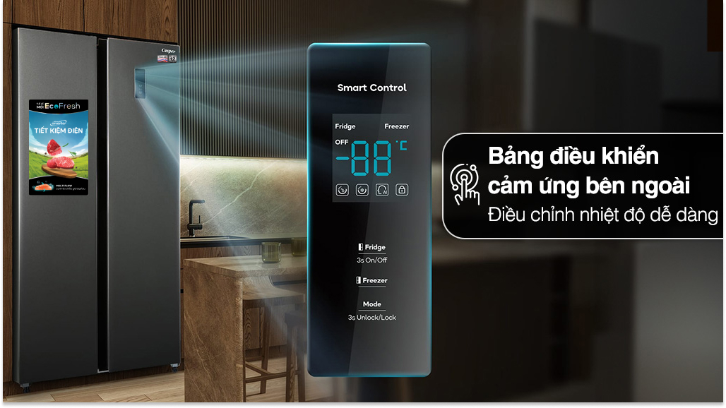 bảng điều khiển - Tủ lạnh Aqua Inverter 469 lít Multi Door AQR-M536XA(GB) bảng điều khiển - Tủ lạnh Aqua Inverter 469 lít Multi Door AQR-M536XA(GB)