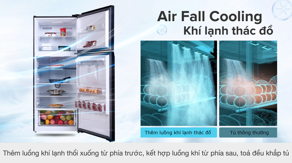 Tủ lạnh Toshiba Inverter 407 lít GR-RT535WE-PMV(06)-MG - Công nghệ Air Fall Cooling Tủ lạnh Toshiba Inverter 407 lít GR-RT535WE-PMV(06)-MG - Công nghệ Air Fall Cooling
