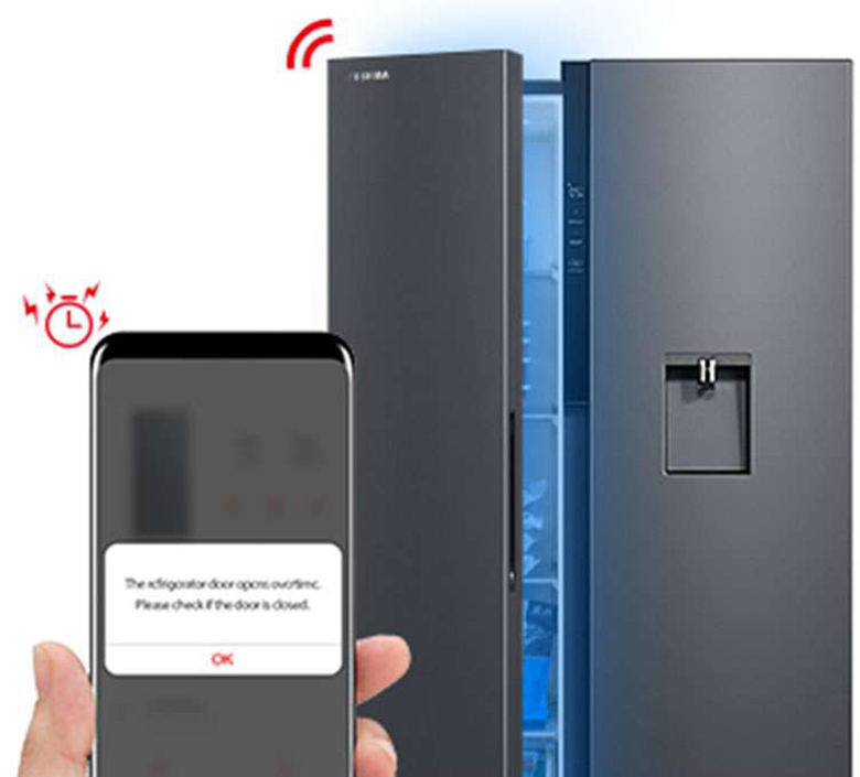 Tủ lạnh Toshiba Inverter 596 lít GR-RS775WI-PMV(06)-MG cảnh báo mở cửa