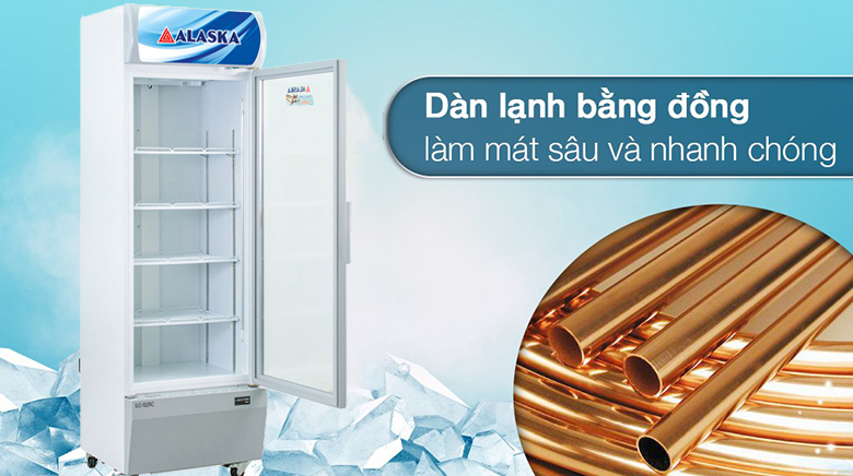 Tủ mát Alaska LC-525C dàn lạnh đồng