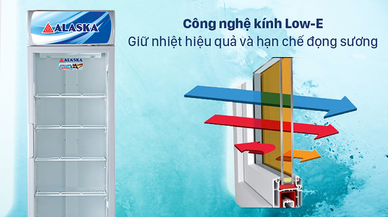 Tủ mát Alaska 525lít LC-525C cửa kính low-e