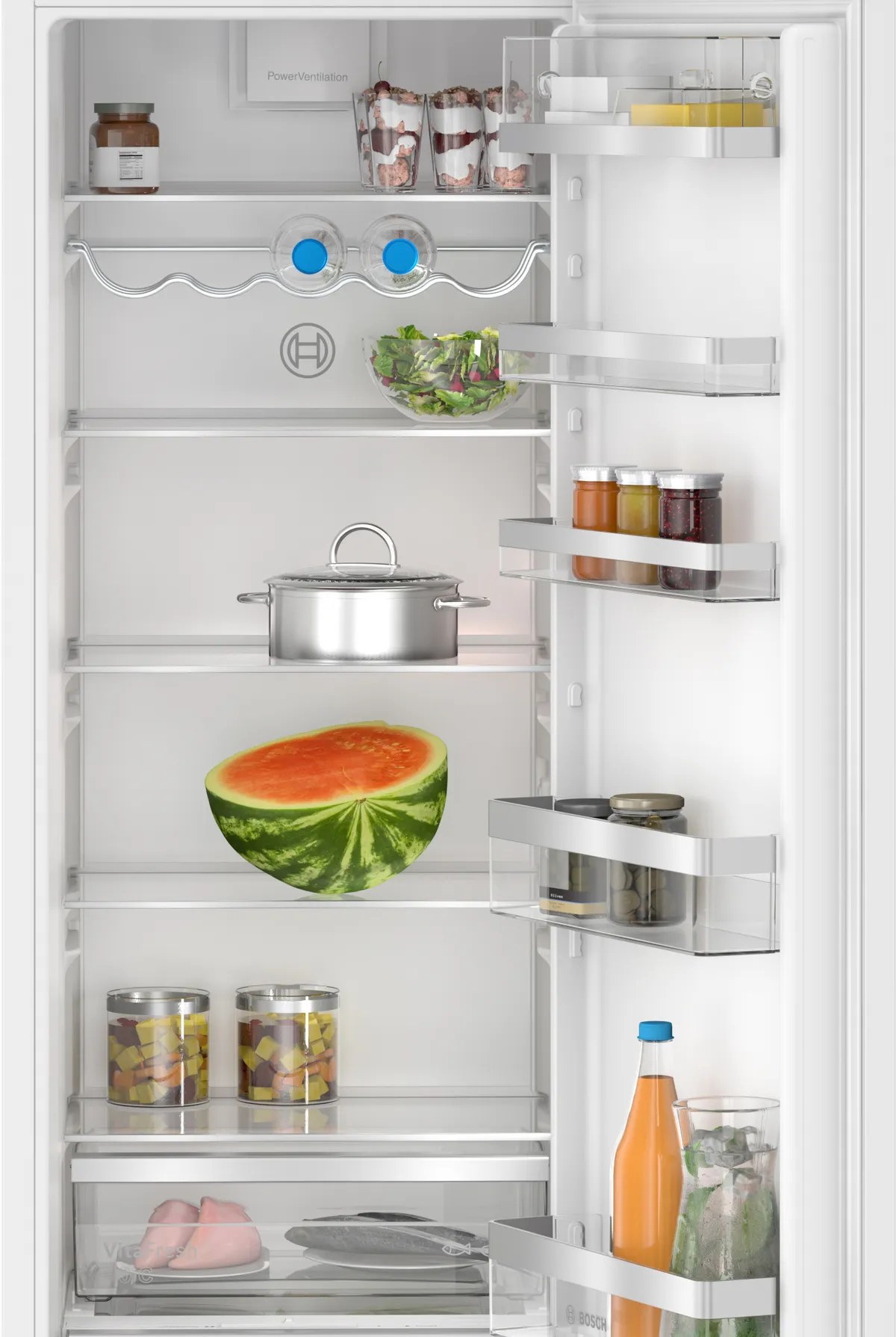 Tủ mát âm tủ Bosch Serie 6 310 lít KIR81ADD0 Xuất xứ Đức - Không gian bên trong rộng rãi