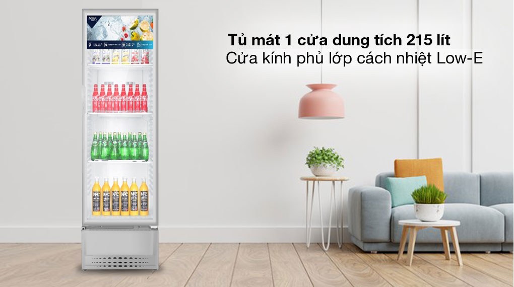Tủ mát Aqua 215 lít AQS-AF340N - Tổng quan thiết kế