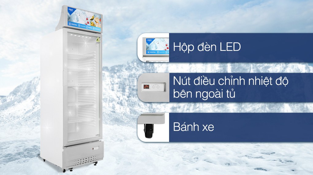 Tủ mát Aqua 320 lít AQS-AF440S - Tích hợp nhiều tiện ích đi kèm