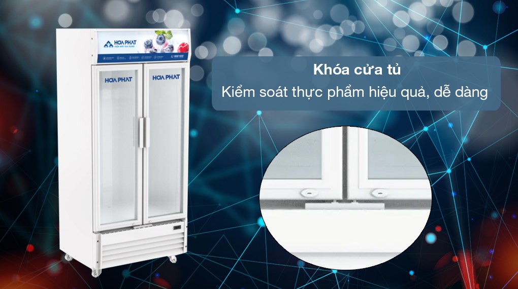 Tủ mát Hòa Phát Inverter 723 lít HSR D8723 - Khóa cửa tủ giúp kiểm soát thực phẩm hiệu quả Tủ mát Hòa Phát Inverter 723 lít HSR D8723 - Khóa cửa tủ giúp kiểm soát thực phẩm hiệu quả
