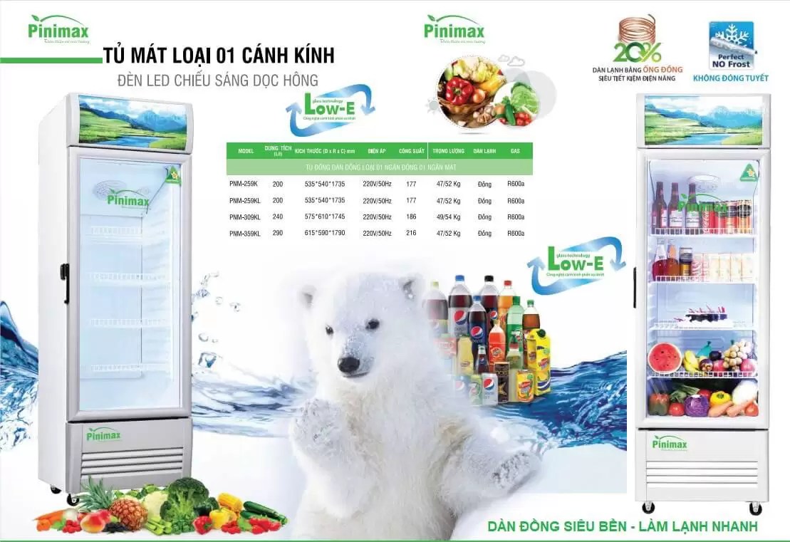 Tủ mát Pinimax 290 lít PNM359KL - Một số tính năng nổi bật
