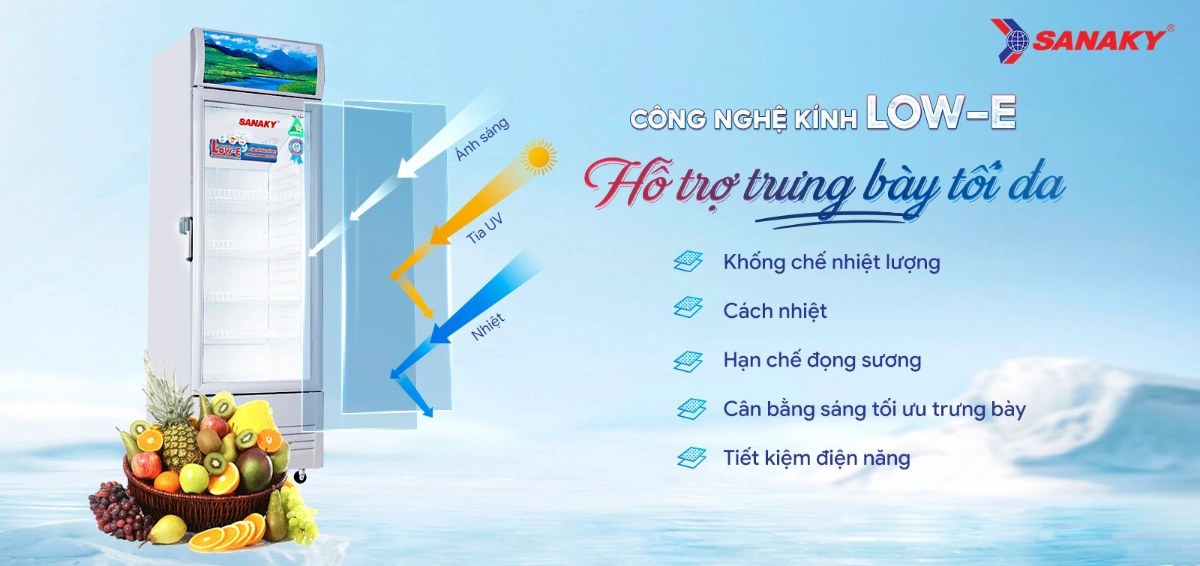 Tủ mát Sanaky 130 lít VH-168KL - Tiết kiệm điện năng