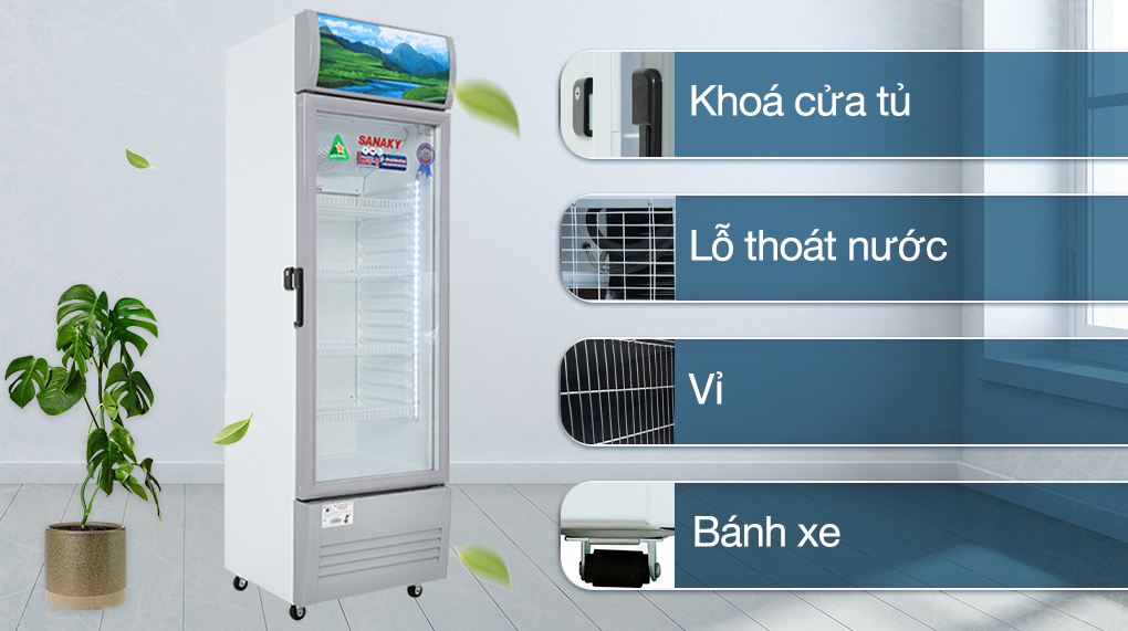 Tủ mát Sanaky 210 lít TM.VH258KL - Tiện ích Tủ mát Sanaky 210 lít TM.VH258KL - Tiện ích