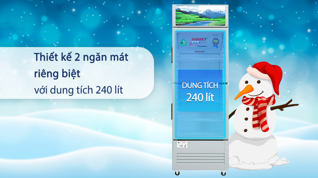 Tủ mát Sanaky 240 lít VH-308WL Tủ mát Sanaky 240 lít VH-308WL