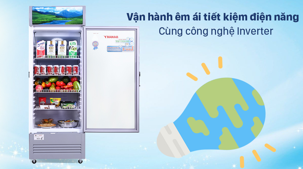 Tủ Mát Sanaky Inverter 290 lít TM.VH358K3L - Công nghệ Inverter Tủ Mát Sanaky Inverter 290 lít TM.VH358K3L - Công nghệ Inverter