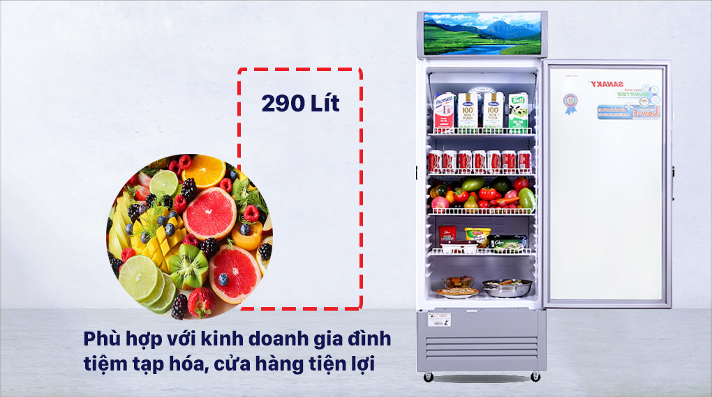 Tủ Mát Sanaky Inverter 290 lít TM.VH358K3L - Dung tích 209 lít Tủ Mát Sanaky Inverter 290 lít TM.VH358K3L - Dung tích 209 lít