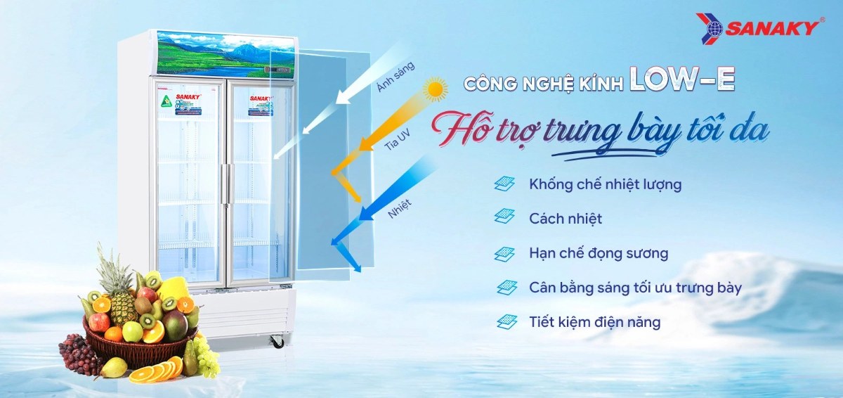 Tủ mát Sanaky Inverter 700 lít VH-8009HP3 - Tiết kiệm điện năng
