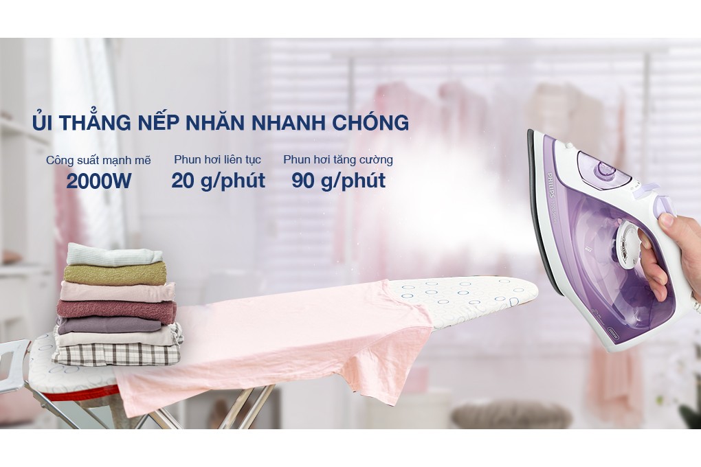 Bàn là hơi nước Philips 2000W DST1040/10 - Bảng điều khiển trực quan