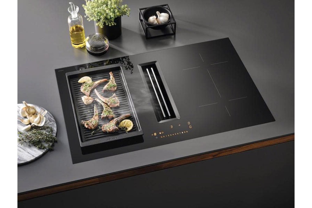 Bếp từ kết hợp hút mùi Miele KMDA 7473-1 FL-U Silence - Động cơ Silence êm hơn 25%