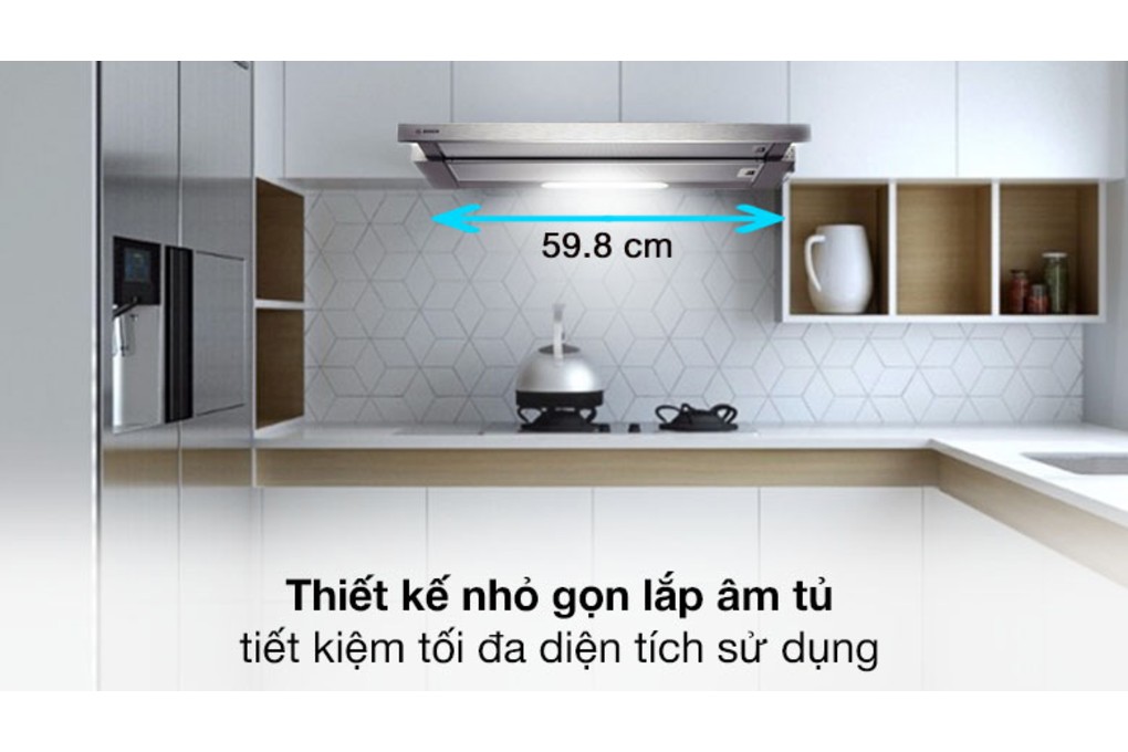 Máy hút mùi âm tủ Bosch DFT63AC50 màu inox - Nhỏ gọn 60 cm, màu inox