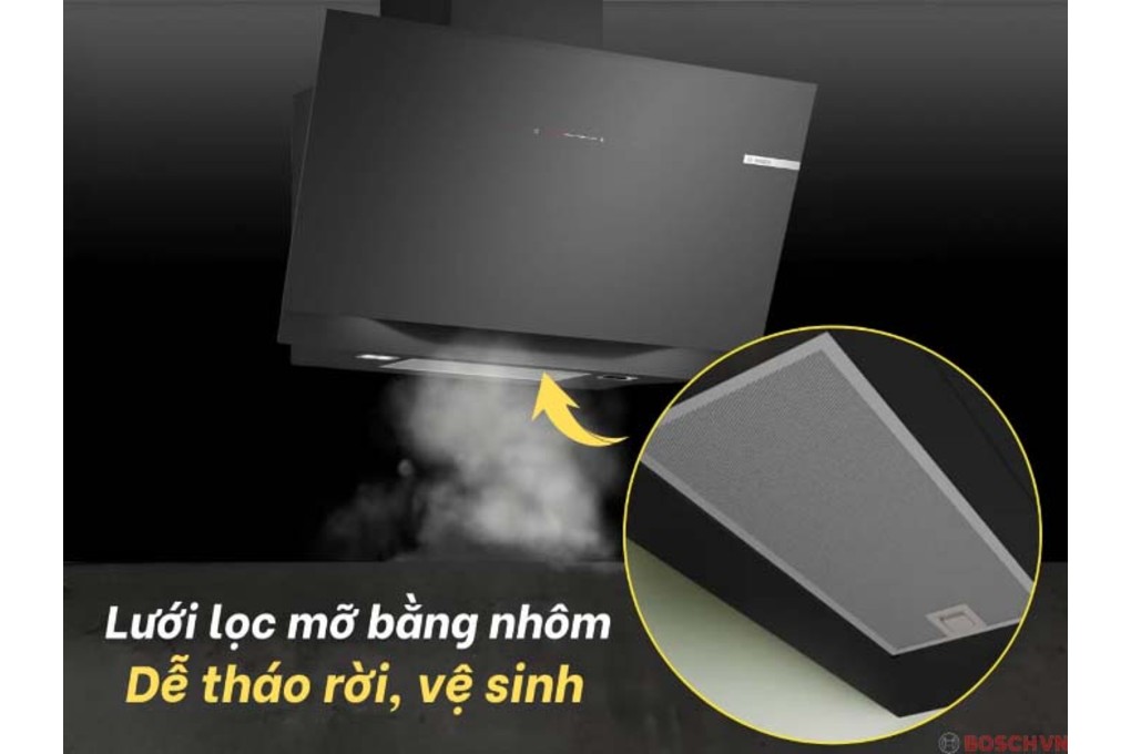 Máy hút mùi kính vát Bosch DWK91LT60 Serie 8 - Cảm ứng có đèn báo