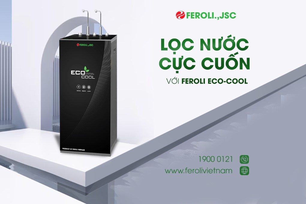 Máy lọc nước RO Feroli.,JSC Eco Cool có chức năng nóng - lạnh - nguội