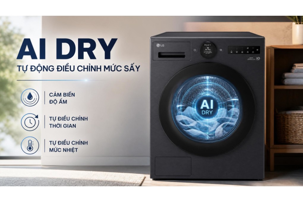 Máy Sấy Bơm Nhiệt LG 12 Kg RX12VHP3K