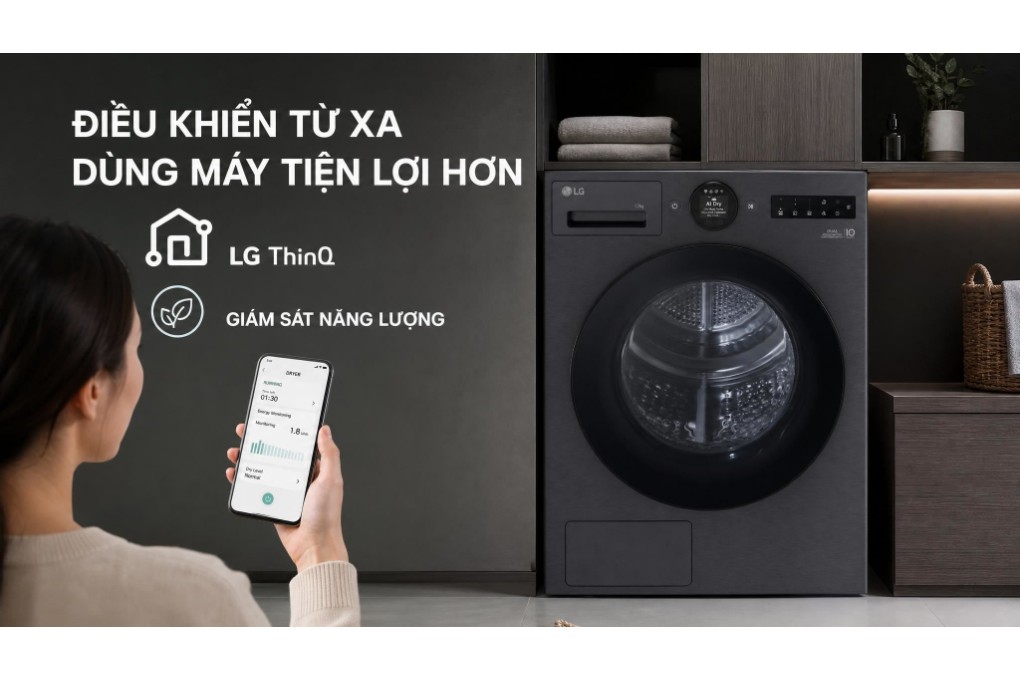 Máy Sấy Bơm Nhiệt LG 12 Kg RX12VHP3K