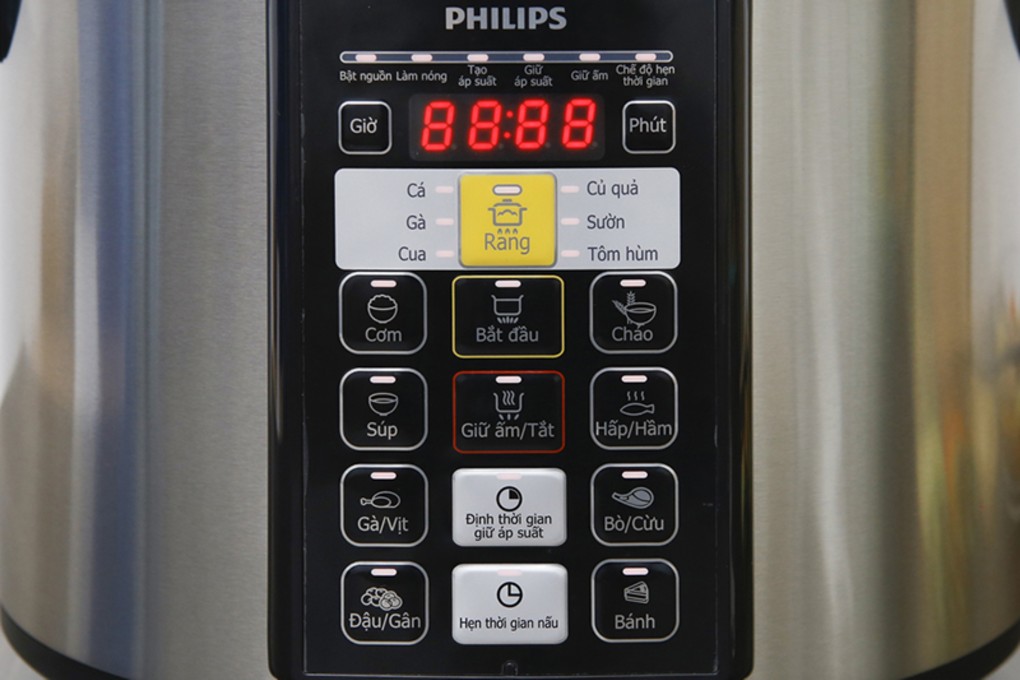 Nồi áp suất điện đa năng Philips 14 chương trình nấu 5 lít HD2136/66 - An toàn tuyệt đối cho cả gia đình