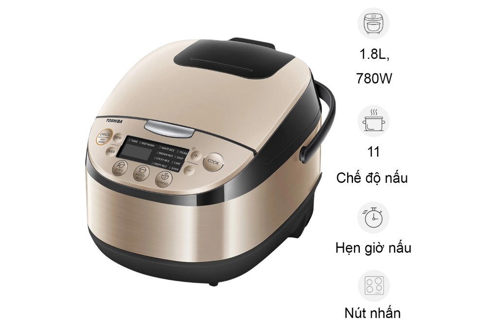 Lòng nồi 8 lớp phủ Binchotan PFA cao cấp - Toshiba RC-18DR3PV(G)