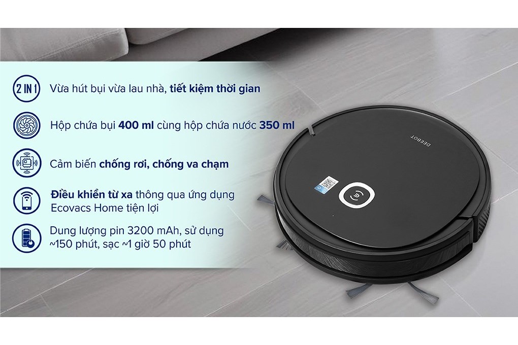 Thiết kế Ecovacs Deebot U2 Pro