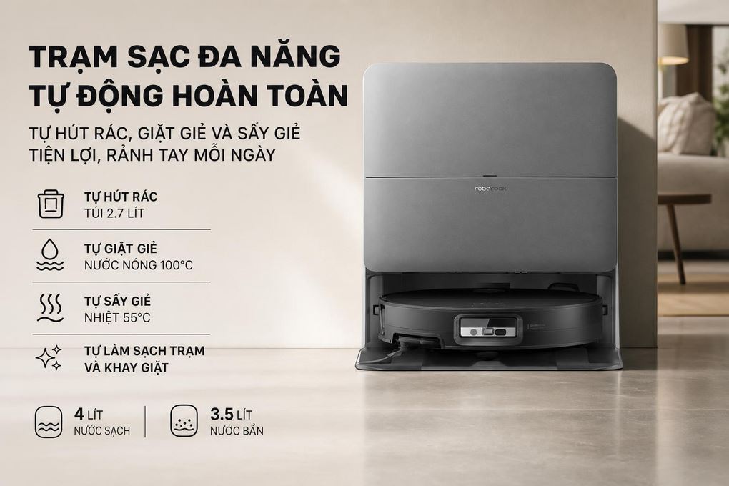 Công nghệ giẻ lau rung sonic 4.000 lần/phút
