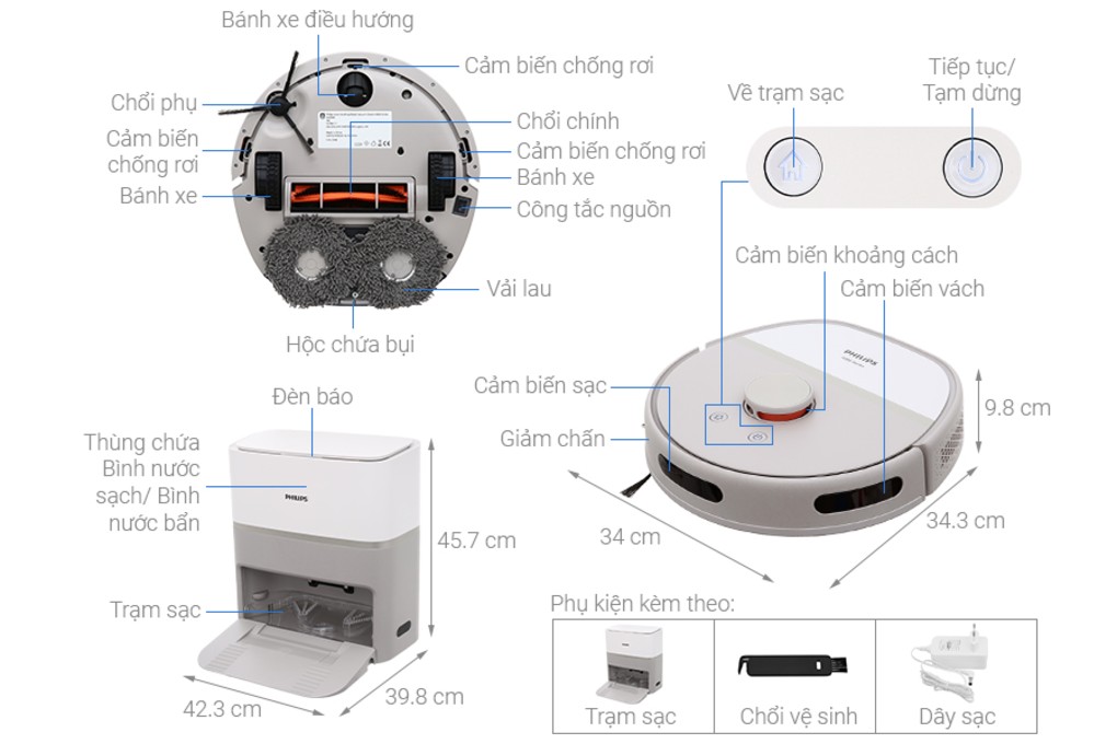 Robot Hút Bụi Và Lau Nhà Philips XU6500/82