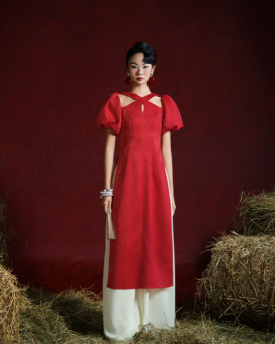 Áo Dài Khánh An Đỏ | Kooky House