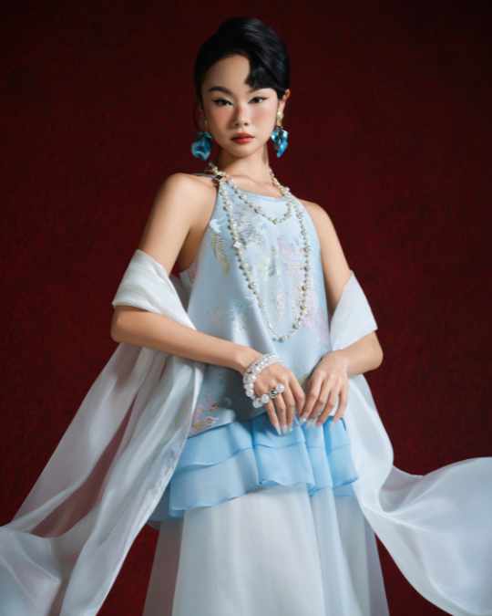 Áo Yếm Vân Du Xanh | Kooky House