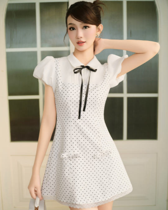 Đầm Natalie Trắng Bi - Ảnh 4 | Kooky House