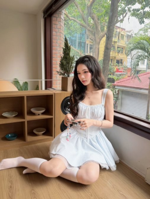 Đầm Grace Sọc Xanh - Ảnh 6 | Kooky House
