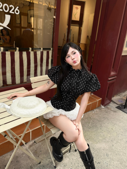 Áo Zizi Đen Chấm Bi - Ảnh 2 | Kooky House