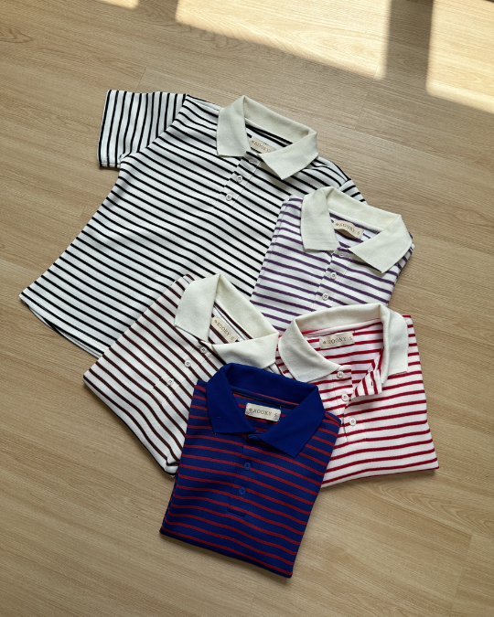 Áo Striped Polo Sọc Đỏ - Ảnh 6 | Kooky House