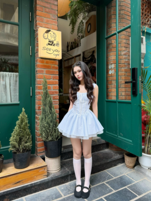 Đầm Grace Sọc Xanh - Ảnh 7 | Kooky House