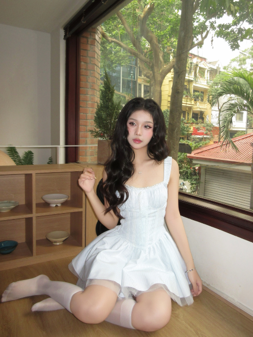 Đầm Grace Sọc Xanh - Ảnh 8 | Kooky House