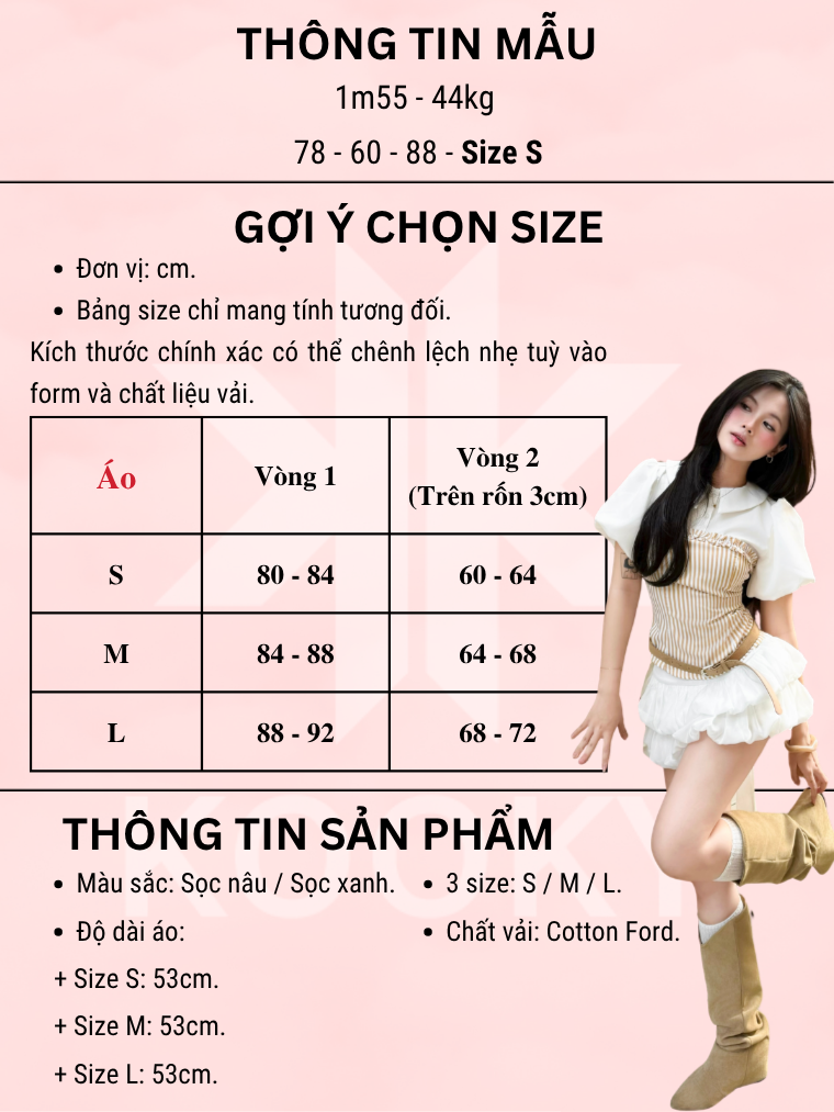 Áo Emma Sọc Nâu - Ảnh 5 | Kooky House