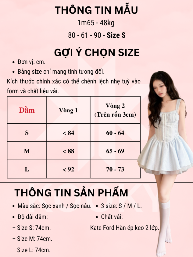 Đầm Grace Sọc Xanh - Ảnh 9 | Kooky House